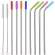 Hoomall Colorful Straw Silicone Sleeve with Reusable Drinking Straw Bar Accessories Teth Shockproof Stainless Steel Straw