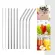 304 Stainless Steel Straws Metal Reusable Straight Bent Drinking Straw With Case Cleaning Brush Set Party Bar Accessory