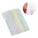 300PCS Disposable Straws Flexible Plastic Straws Striped Multi Colored Rainbow Drinking Straws Bendable Straw Bar Accessories