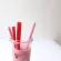 Reusable Silicone Drinking Straw Portable Foldable Heart-Shaped Silicone Plastic Straws Food Grade Collapsible Coffee Drink Tool