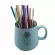 2PCS High Quality 160mm Colorful Metal Straw Reusable Straight BEND Drinking Stainless Steel Straws with Cleaner Brush