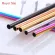 10pcs Colorful Children Stainless Steel 6mm Straight/BEND DRINKING STRAWS RUSAL BRUSH for Kids Birthday Party Supply