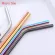 10pcs Colorful Children Stainless Steel 6mm Straight/bend Drinking Straws Reusable With Brush For Kids Birthday Party Supply
