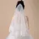150cm Women Bridal Short Wedding Veil White One Layer Lace Flower Edge Appliques Xx9d