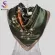 [bysifa] Chinese Style Peony Silk Scarf Shawl Women Army Green Large Square Scarves Wraps Muslim Ladies Head Neck Scarf Hijab