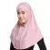 WOMENS 2 Piece Solid Color Amira Jerslim Hijab Soft Cotton Stretch Head Scarf with Tube Inner Underscarf Cap Hood F3MD