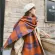 Korean Ins Double Plaid Cashmere Scarf for Women in Winter Long and Thick Warm Shawl for Lovers Necktie Man