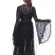 Women Victorian Vintage Gothic Lace Hollow Out Cape Shawl Asymmetrical Sleeve Retro Tippet Cosplay Halloween Medieval Costume