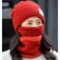 Design Set 3 Winter Knitted Hats with Face Mask Scarf Women Thick Warm Beanie Skullies for Female