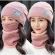Design Set 3 Winter Knitted Hats With Face Mask Scarf Women Thick Warm Beanie Skullies For Female