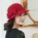 Beckyruiwu Women 100% Wool Felt Hats Lady Party Formal Up-turn Brim Bowknot Woolen Fedora Hat