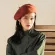 Vintage Wool Beret Hat Women Felt Beret British Style Girls Beret Hat Lady Solid Color Slouchy Winter Hats Female