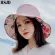 Flower Print Double-sided Sun Hats Wide Brim Foldable Women Summer Anti-uv Panama Floppy Beach Hat Sunscreen Female Cap