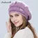 Joshuasilk Women Bereet Winter Hat Knitted Angora Wool Bets Double Warm 5 Color Options