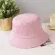 Women Mother Kids Hat Solid Color Bucket Hat Summer Autumn Hat White Pink Sky Blue Purple