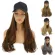 Women Stylish Long Wave Wig Hairpiece Hair Extension With Baseball Hat Multicolor Naturally Connect Hat Wig Adjustable