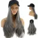 Women Stylish Long Wave Wig Hairpiece Hair Extension with Baseball Hat Multicolor Naturally Connect Hat Wig Adjustable