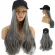 Women Stylish Long Wave Wig Hairpiece Hair Extension With Baseball Hat Multicolor Naturally Connect Hat Wig Adjustable