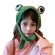 Women Hat Korean Style Girl Novelty Big-eyed Frog Ears Knitted Cap Soft Warm Comfortable Winter  Protective Hat X