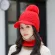 Fisvds Women Knit Slouchy Beanie Chunky Baggy Hat with Pompoms Hat Scarf Winter Soft Warm Cap Set
