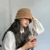 Panama Warm Winter Women's Bucket For Teens Felt Wool Hat For Girl Sautumn And Winter Fur Black Solid Color Knitted Hat