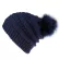 Winter Warm Knitted Hat With Pom Pom Crochet Artificial Fur Hairball Beanie Cap Slouchy Knitted Hat For Women High Quality