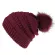Winter Warm Knitted Hat With Pom Pom Crochet Artificial Fur Hairball Beanie Cap Slouchy Knitted Hat For Women High Quality