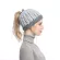 Stretch Knitted Horse Tail Caps Winter Winter Wool Crochet Hat Cotton Hats Autumn for Women and Girls Beanies Cap