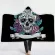 3d Halloween Skull Skeleton Hooded Stole Wraps Cape Soft Wearable Cozy Throw Blanket New 130*150cm
