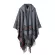 Able Oversize Shawl Warm Winter Poncho Hooded Wrap Cashmere Plaid Female Capes Outwear Cardigans Sweater Coat Tassel