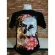 Black round neck T-shirt, crafted fish pattern, gold-silver couple, teen style, can be worn by both men and women, 100% cotton fabric