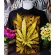 Rock Eagle T-Shirt GW cool yellow marijuana leaf T-shirt