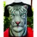 White tiger t -shirt, black short -sleeved T -shirt, HD pattern, front, back pattern, not peeling, cheap, fast delivery, teenagers