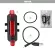 Portable waterproof USB bicycle rear light Bicycle rear lights attached to the back of the bike, charging via USB, waterproof, 3 -stroke light adjustment.