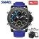 SMAEL Men Fashion Sports Watch Man Chronograph Week Display Quartz Watches Male Dual Display Nylon Strap Wrist watch 1325