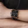 ผู้ชายนาฬิกาย้อนยุคแฟชั่นสแควร์นาฬิกาอะนาล็อกหลายฟังก์ชั่นผู้ชายปฏิทินหนังนาฬิกาควอทซ์ TH55003