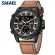 SMAEL Fashion Men's Sport Analog Watch Men Luxury Brand Waterproof LED Quartz Sport Watches Army Clock 1407