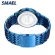 SMAEL Fashion Men Watchs Waterproof 30M Business Quartz Casual Wristwatches with Stainless Steel Strap SL-9620