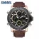 SMAEL Men Fashion Sports Watch Man Chronograph Week Display Quartz Watches Male Dual Display Nylon Strap Wrist watch 1325