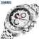 SMAEL Men's Fashion Stainless Steel Watch, Waterproof 30 meters, Croof Quartz 9090 wristwatch
