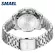 SMAEL Men's Fashion Stainless Steel Watch, Waterproof 30 meters, Croof Quartz 9090 wristwatch