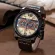 SMAEL 9074 Fashion Watches For Men Casual Waterproof Wristwatch With Leather Strap