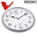 นาฬิกาแขวน ตกแต่งบ้าน SEIKO ขอบสีเงินโครเมี่ยม หน้าปัดสีขาว ขนาด 11 นิ้ว  รุ่น PAA001S