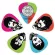 D'Addario® ปิ๊กกีตาร์ ลายศิลปิน The Beatles 1 แพ็ค มี 10 ตัว, หนา 0.5 มม รุ่น 1CWH2-10B6 ** Limited Edition **