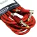 Carlsbro สายแจ็คกีตาร์ 6 เมตร แบบไนลอนถักสีแดง หัวโลหะ เส้นใหญ่ รุ่น BJJ033-6M + ที่รัดสาย 6m Guitar Cable