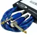 Carlsbro สายแจ็คกีตาร์ 3 เมตร แบบไนลอนถักสีน้ำเงิน หัวโลหะ เส้นใหญ่ รุ่น BJJ033B-3M + ที่รัดสาย 3m Guitar Cable