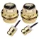 Fender® ปุ่มหมุดสายสะพาย Gold พร้อมระบบล็อคแบบพิเศษ / Strap Locks ใช้ได้กับกีตาร์ทุกประเภท