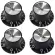 PARAMOUNT, Tone button, Volume button, SG, KSTV42BK-S1, Black Tone & Volume Knobs for SG GUITARS.
