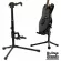 On Stage® GS7140 Electric guitar stand Base guitar stand With a high-rise shoulder lock 30-41 cm. Push-Down Spring-up locking elect