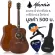 Mantic GT-1D 41 inch guitar, Dreadnough shape, Angle Man Sopz/Cherry Wood + Free Bag & Pick